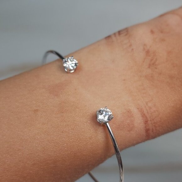 14Kt Gold 0.50Ct Lab Grown Diamond Bangle Bracelet - Picture 4 of 6